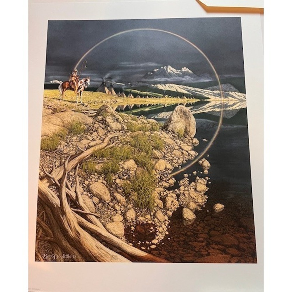 Vintage Bev Dolittle "The Sentinel" Litho Ltd. Edition USA 1991 #5437/35000